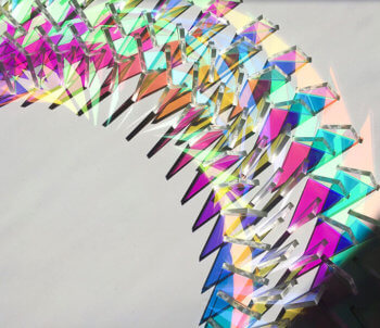 Chris Wood sculture luminose di vetro dicroico