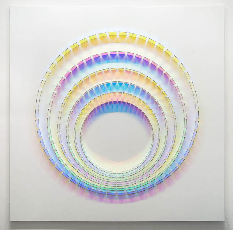 Chris Wood sculture luminose di vetro dicroico