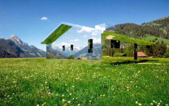 Gstaad Mirage, mirror chalet by artist Doug Aitken