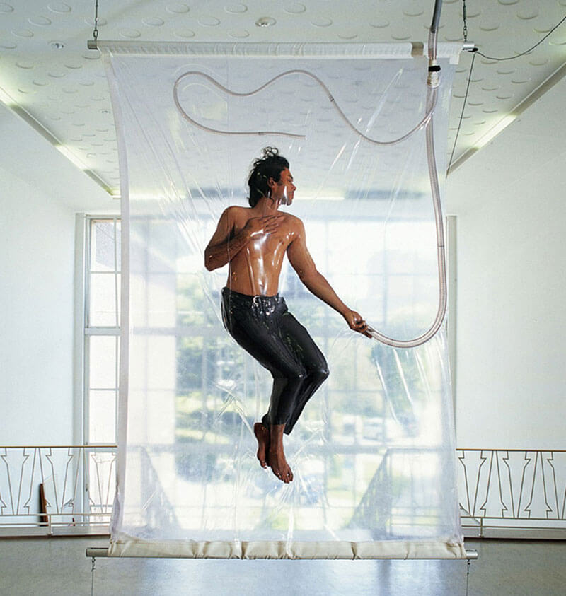 Lawrence Malstaf SHRINK Art Performance